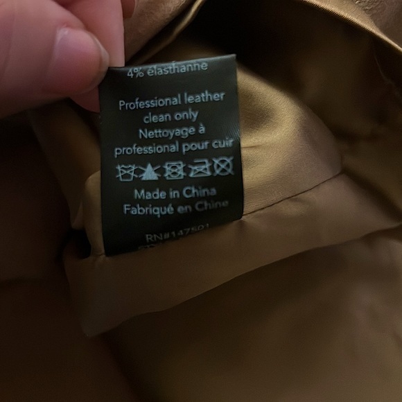 NWT Kobi Halperin Salem Tan Sand Suede Skirt, size 12 - Picture 10 of 11